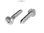 4.5 X 30/30 POZI RAISED COUNTERSUNK FULL THREAD CHIPBOARD SCREW A2 STAINLESS STEEL